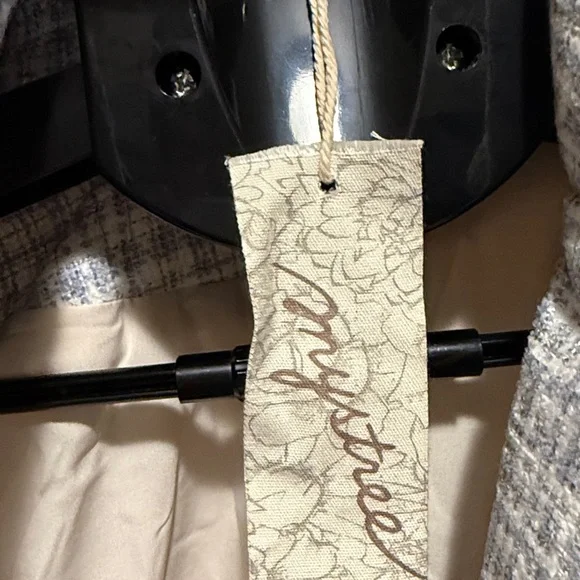 Mystree Women’s medium 2fer mixed blazer blue/gray & white mixed plaid pattern - Picture 7 of 8